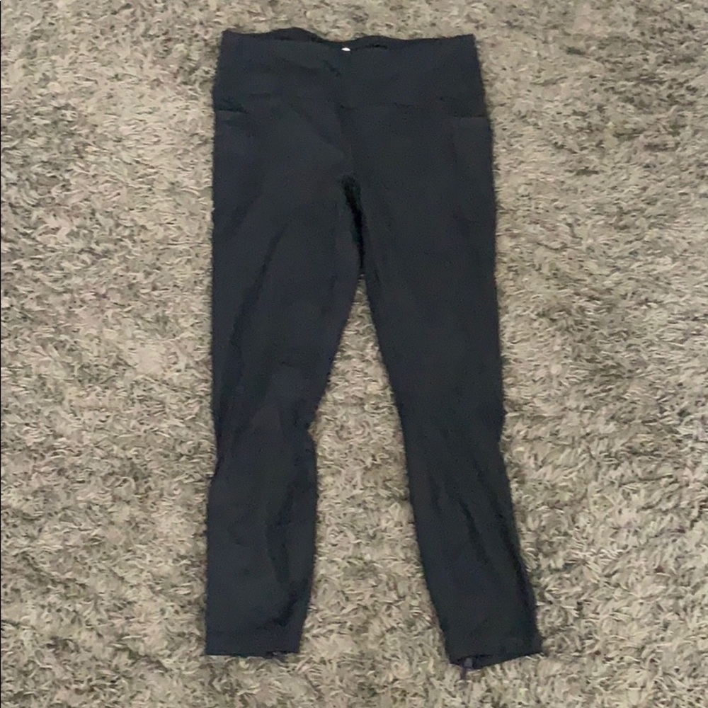 90 Degree Zipper Detailed Dark Gray Leggings